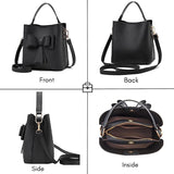 Ladies Simple Bow Decoration Handbag - White