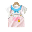 New Born Pure Cotton Short-Sleeved T-Shirt 0-7 Months Old - Pink - Shop N Save