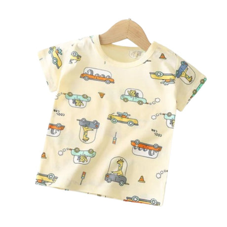 New Born Pure Cotton Short-Sleeved T-Shirt 0-7 Months Old - Green - Shop N Save