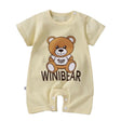 Pure Cotton Short-Sleeved Newborn Baby Jumpsuit - Yellow - Shop N Save