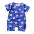 Newborn Pajamas Pure Cotton Short-Sleeved Baby Jumpsuit - Blue - Shop N Save