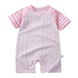 Pure Cotton Short-Sleeved Newborn Baby Jumpsuit - Pink - Shop N Save