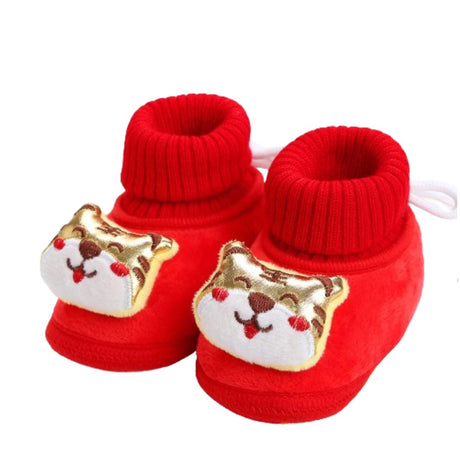 Soft Bottom New Born Red Velvet Warm Cotton Shoes - Shop N Save