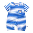 Pure Cotton Short-Sleeved Newborn Baby Jumpsuit - Blue - Shop N Save