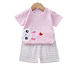 Breathable New Born Short Sleeve Two Piece Cotton Outfit Matching Set - Shop N Save