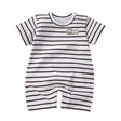 Pure Cotton Short-Sleeved Newborn Baby Jumpsuit - White - Shop N Save