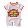 Pure Cotton Short-Sleeved Newborn Baby Jumpsuit - white - Shop N Save