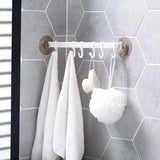 Wall Mounted Bathroom Organizer Hooks Multi Purpose Holder
