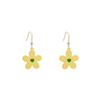 Lovely Vintage Yellow Flower Drop Earrings: Timeless Chic Design - Shop N Save