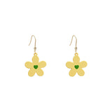 Lovely Vintage Yellow Flower Drop Earrings: Timeless Chic Design - Shop N Save