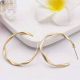 Hoop Drop Earring Set: Matt Twisted Metal, Gift-Worthy Jewelry - Shop N Save