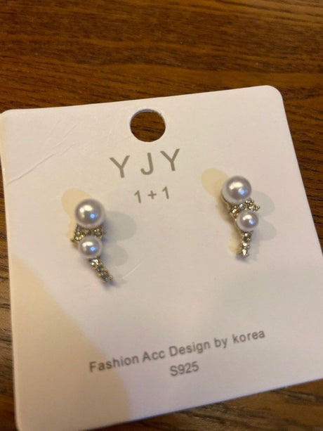 Brand New Double Pearl Earrings: Elegant Jewelry Accessory - Shop N Save