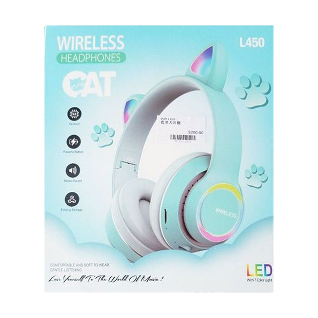 Cat Ear Headphones L450: Luminous, Over-Ear, Wired Music Experience - Shop N Save