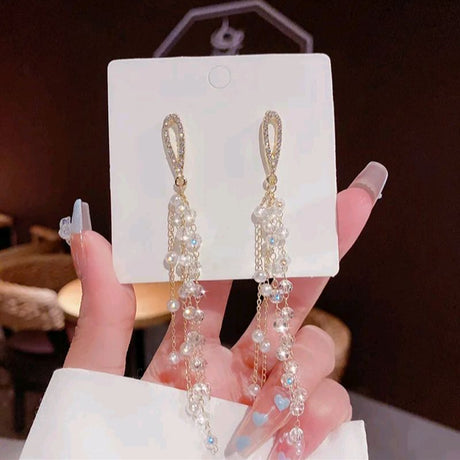 Trendy Tassel Earrings: Star &amp; Heart Pendant Drops for Women - Shop N Save
