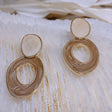 Oil Painting Design Irregular Girls Fashion Earrings - Coffee - Shop N Save