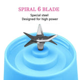 Portable USB Juicer: Rechargeable Blender for On-the-Go Mixing - 380ml - Shop N Save