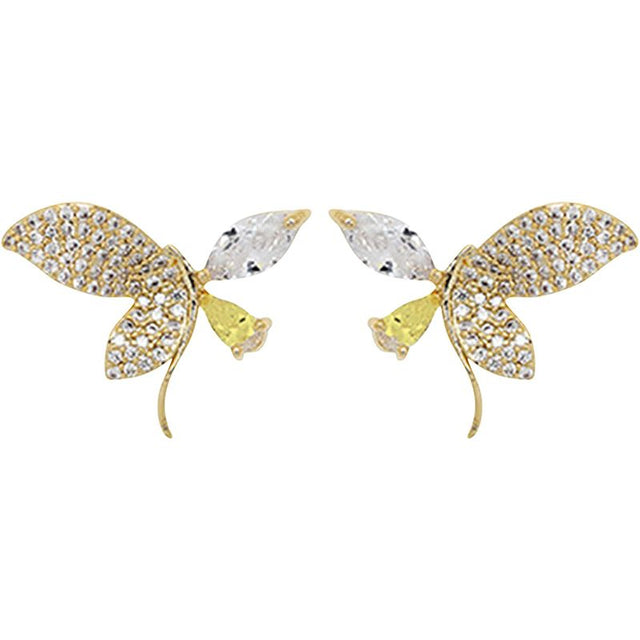 Diamond Stud Hamme Hoop Earrings: Fashionable Women's Jewelry - Shop N Save
