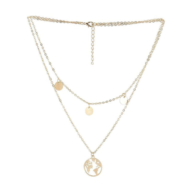 Attractive Sister Gold Necklace: Boho Design, Multi-Layered Statement - Shop N Save