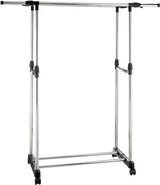 Double Pole Metal Garment Rack: Sturdy Organizer for Effective Storage - Shop N Save