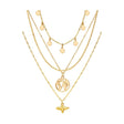 Gold-Plated Multi-Layered Necklace: Women's Shimmering Statement - Shop N Save