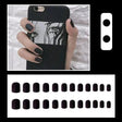 Matte Black Short Fake Nails Set - Fashionable Women's Decorated Nails - Shop N Save