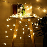Star Fairy Lights: Yellow Glow, Indoor/Outdoor, Easy Install 2M - Shop N Save