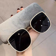 Vintage Square Sunglasses: Oversized Retro, Luxury Shades, UV400 - Shop N Save
