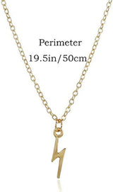 Artmiss Lightning Necklace - Gold Charm Bar Choker Jewelry - Shop N Save