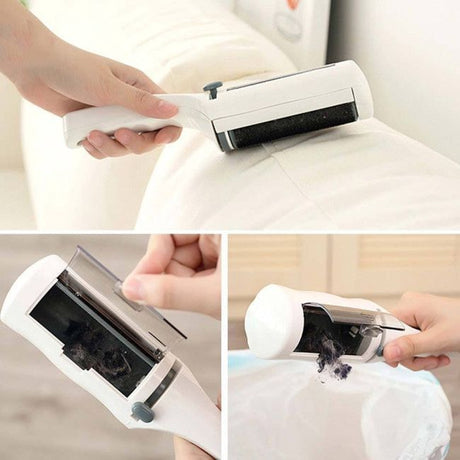 Lint Roller Set: Pet Hair Remover with 60 Refills &amp; Scrubbing Brush - Shop N Save