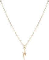 Artmiss Lightning Necklace - Gold Charm Bar Choker Jewelry - Shop N Save