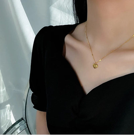 XIYANIKE Gold Heart Necklace: 316L Stainless Steel, 2021 Trend - Shop N Save