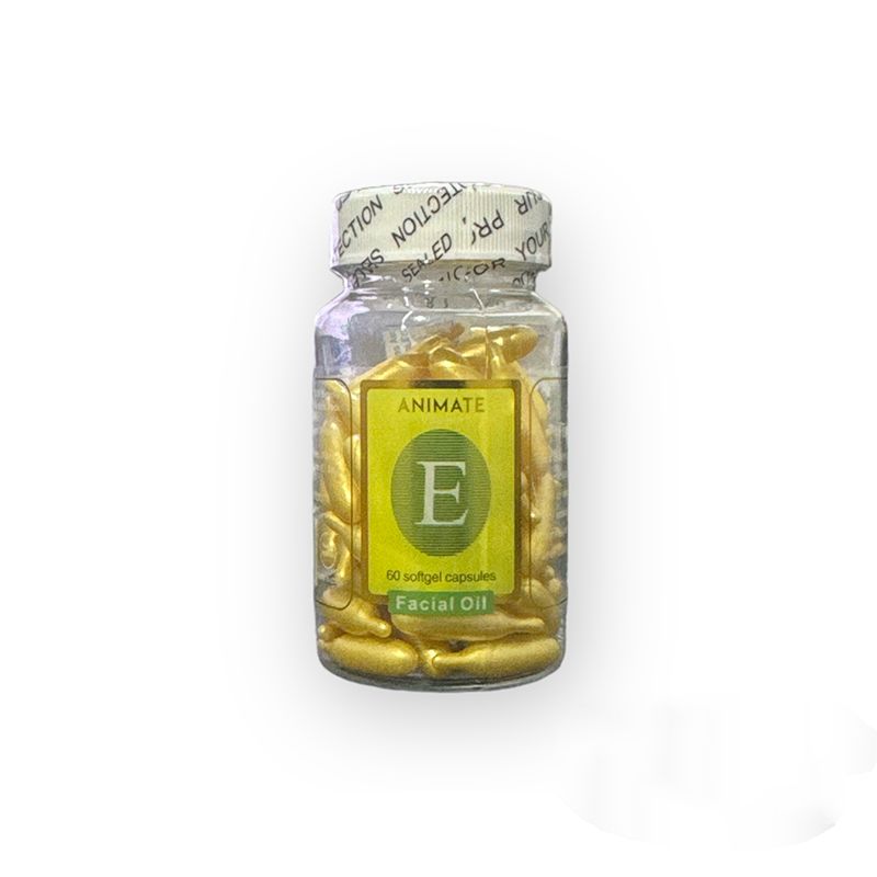 Animate E Facial Oil - 60 Softgel Capsules for Skin Nourishment - Shop N Save