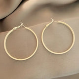 Korean Retro Yellow Circle Earrings - High Sense Design Trend - Shop N Save