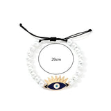 Pearl Evil Eye Bracelet: Vintage Turkish Jewelry, Adjustable Rope - Shop N Save