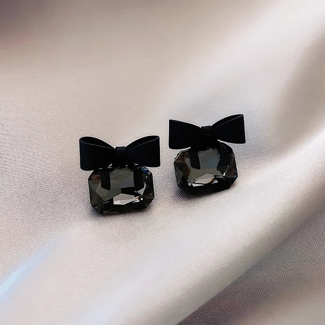 Korean Crystal Flower Earrings: Cute Hook Drop, Fashion Jewelry - Shop N Save