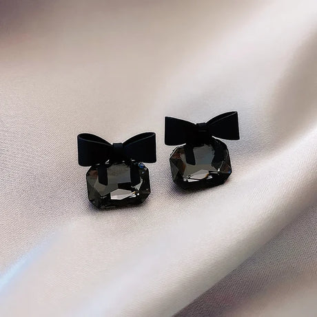 Korean Crystal Flower Earrings: Cute Hook Drop, Fashion Jewelry - Shop N Save
