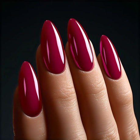 Fashion Plus Nail Polish: Rich Red Wine Hue for Stylish Nails(5)