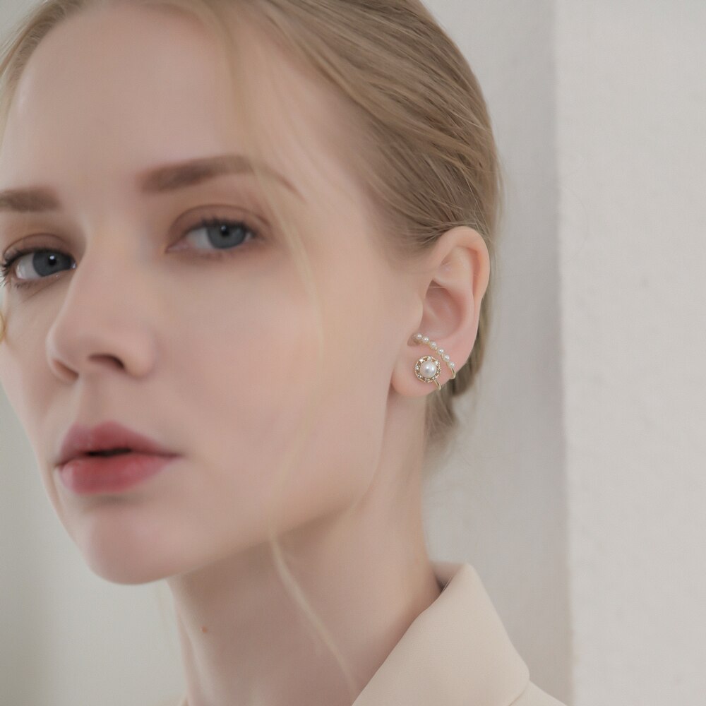 Lumia Korean Pearl Studs: Elegant Imitation Earrings - Shop N Save