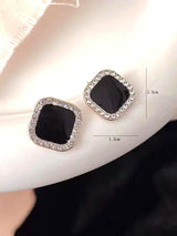 Rhinestone Decorative Casual Ear Tops - Black - Shop N Save