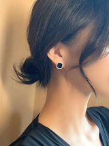 Rhinestone Decorative Casual Ear Tops - Black - Shop N Save