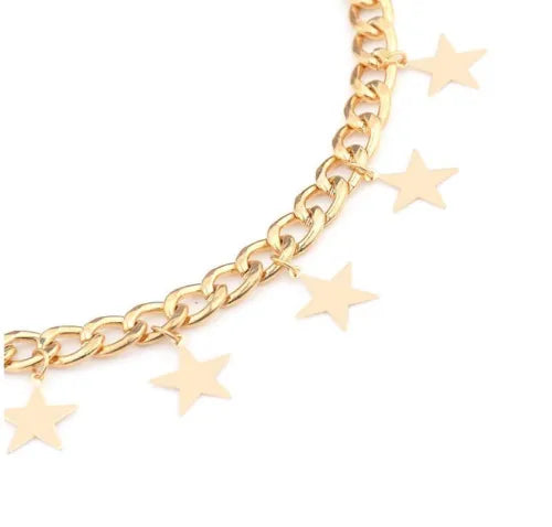 Star Pendant Choker: Women's Gold &amp; Silver Chain Fashion - Shop N Save