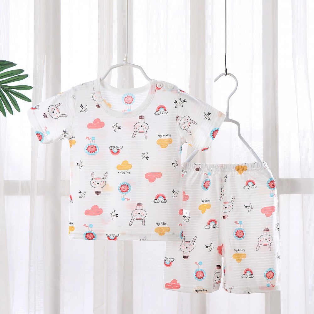 Summer Short-Sleeved T-Shirt New Born Clothing Matching Set - Shop N Save