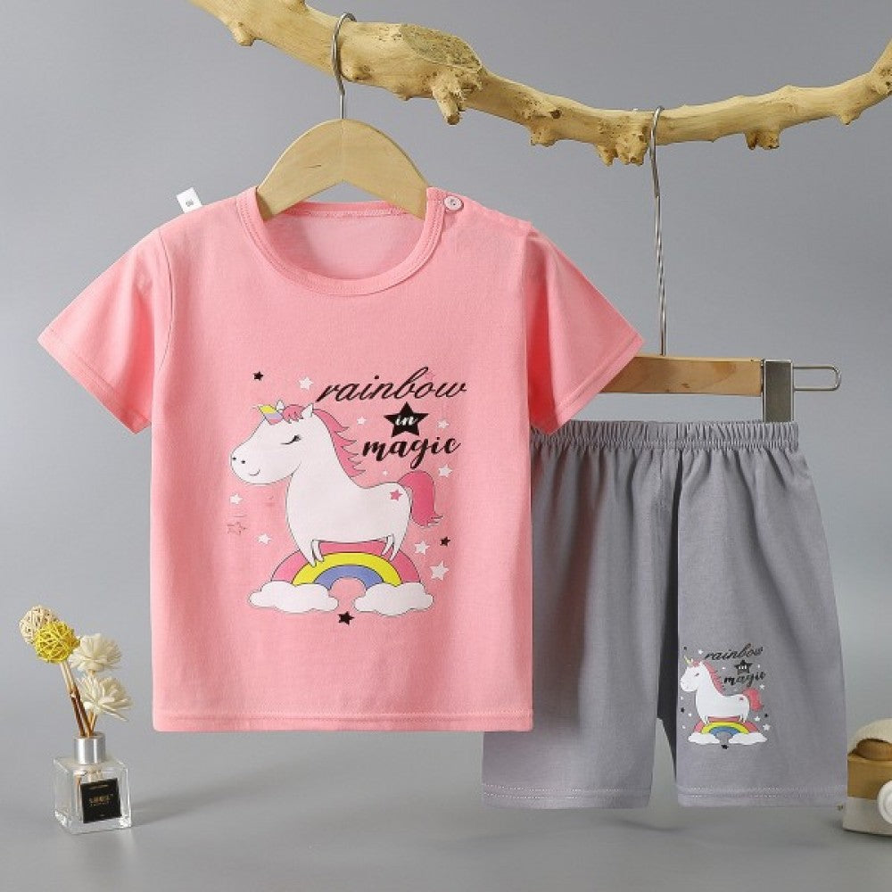 New Born Toddler Shirt Fashion Shorts 2pcs Tracksuits Matching Set - Shop N Save