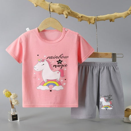 New Born Toddler Shirt Fashion Shorts 2pcs Tracksuits Matching Set - Shop N Save