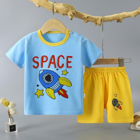 New Born Toddler Shirt Fashion Shorts 2pcs Tracksuits Matching Set - Shop N Save