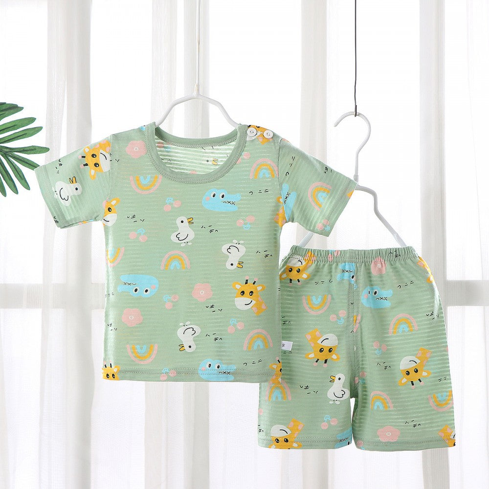 Summer Short-Sleeved T-Shirt New Born Clothing Matching Set - Shop N Save