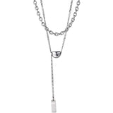 Jude Jewelers Stainless Collar: Double Chain, Bean Charm Necklace - Shop N Save