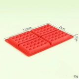 Cube Shaped Waffle Silicone Backing Mold - Red - Shop N Save