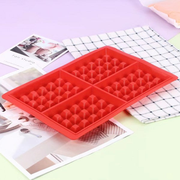 Cube Shaped Waffle Silicone Backing Mold - Red - Shop N Save