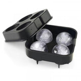 Four Compartment Soft Silicone Ice Ball Mold - Black - Shop N Save
